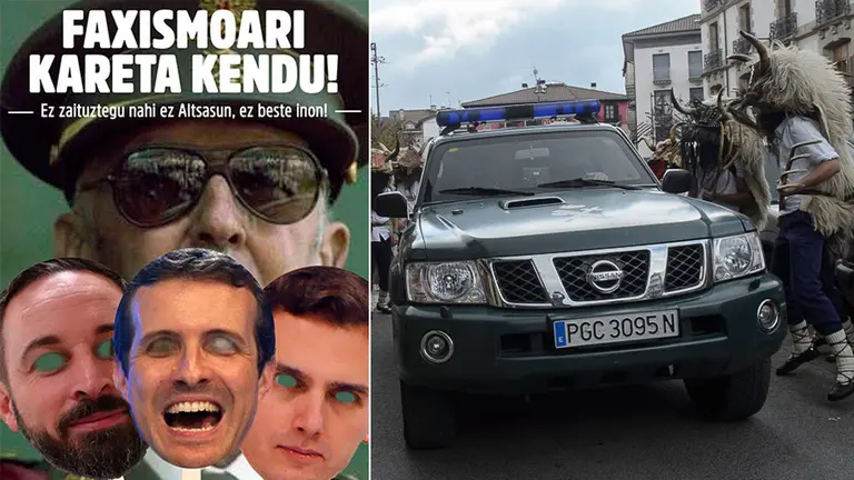 Manifestación en contra de la Guardia Civil en Alsasua. PABLO LASAOSA