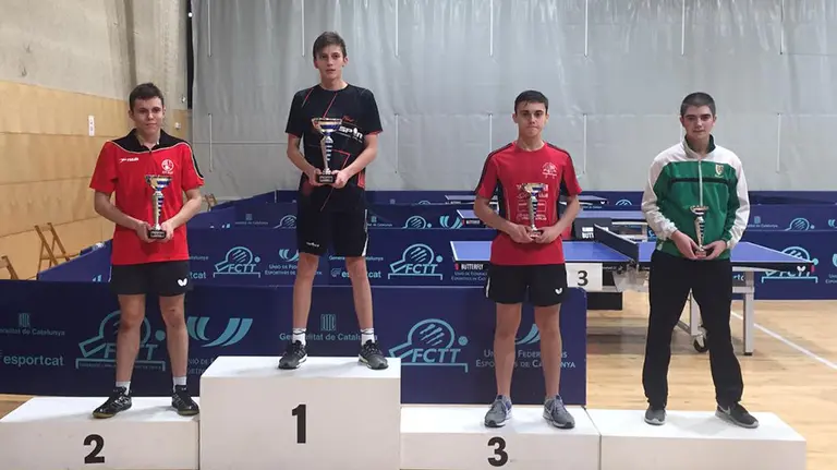 Podium en Girona con Mikel Izkue cuarto clasificado. Cedida.