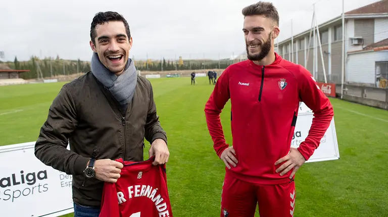 Javier Fernández junto a Roberto Torres en Tajonar