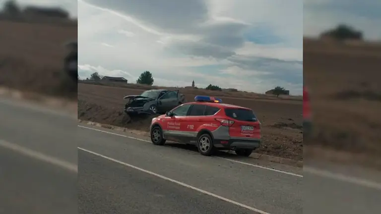 Salida de vía en Lerín