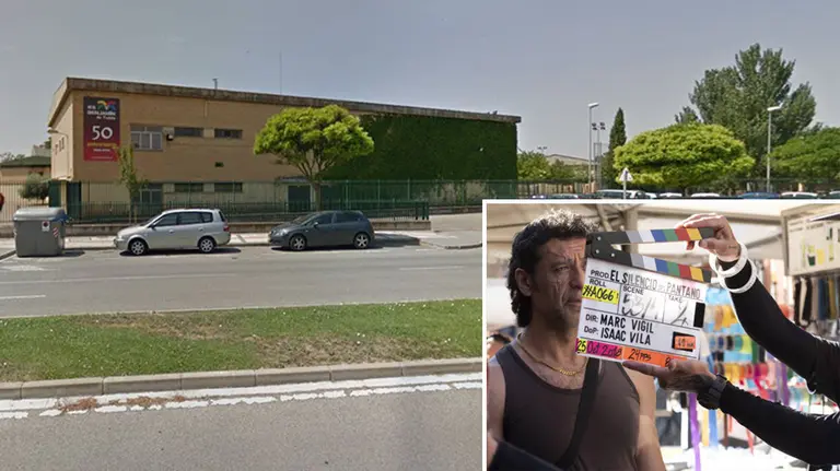 Los aledaños del Instituto Benjamín de Tudela acogerán la grabación de la película El silencio del pantano FOTOMONTAJE
