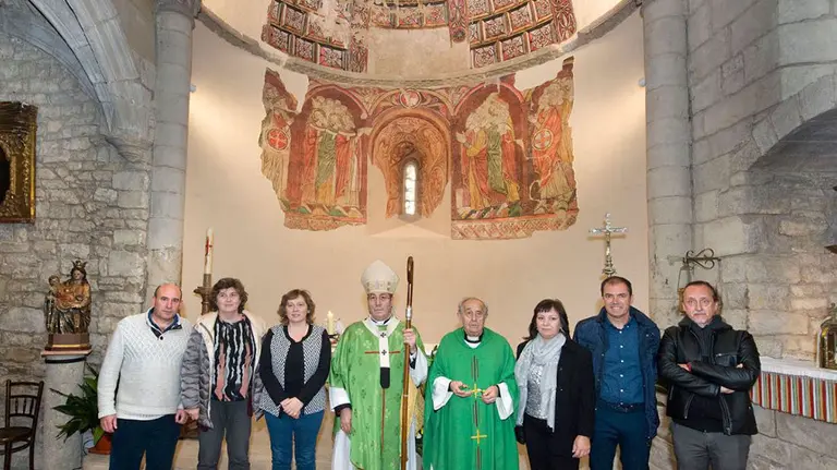 Presentada la reproducción de las pinturas murales de la iglesia de San Martín de Artaiz CEDIDA