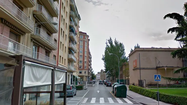Calle Aoiz de Pamplona, a la altura del número 14. ARCHIVO