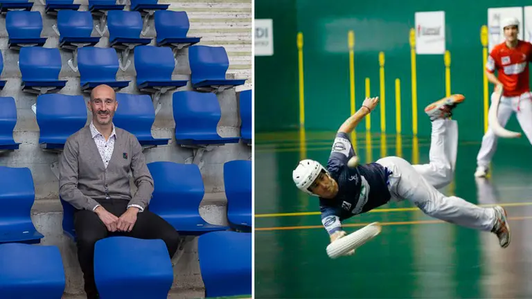 A la izquierda, el jugador de fútbol sala Javier Eseverri, y a la derecha, Koteto Ezkurra NAVARRACOM