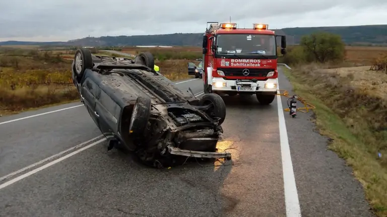 Accidente de tráfico en Cárcar BOMBEROS DE NAVARRA