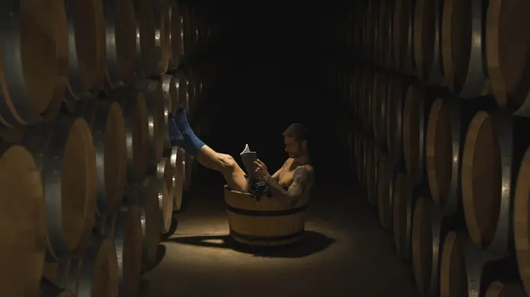 Kike Sola posa para la marca navarra de calcetines para hombre Karl Friedrich 4. CEDIDA