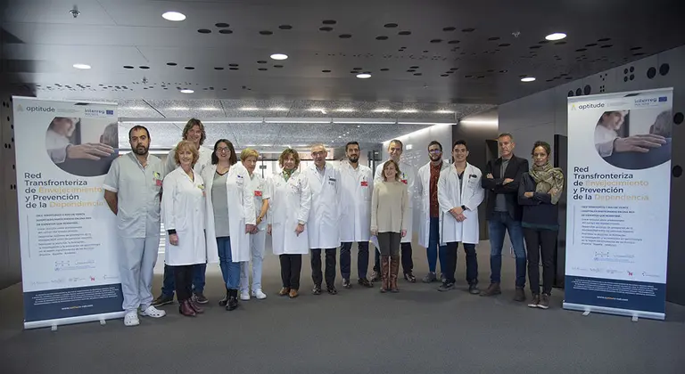 Representantes del CHN, UPNA y Navarrabiomed