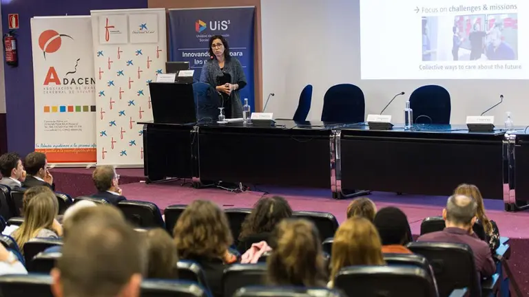 Rosina Malagrida, responsable de IRSI Caixa living lab salud, durante su intervención en la jornada CEDIDA
