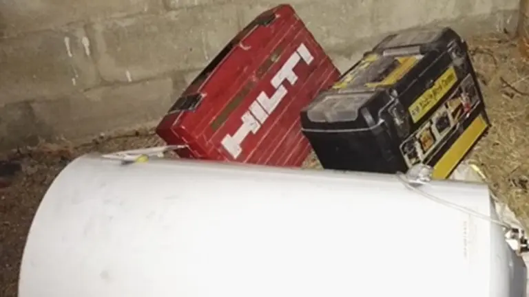 Imagen del calentador de agua robado en Mendigorría POLICÍA FORAL