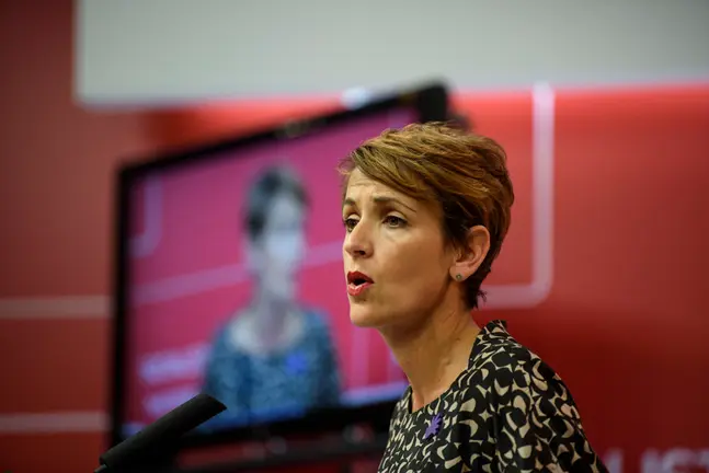 El PSN-PSOE celebra una reunión de su Comité Regional, en la que interviene la secretaria general, María Chivite.. MIGUEL OSÉS_10