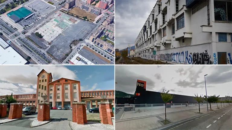 Las posibles ubicaciones planteadas para que Ikea se instale en suelo de Pamplona solar de la antigua Bosch, edificio de Superser, Matesa en la Rochapea y Refena en Buztintxuri NAVARRACOM+