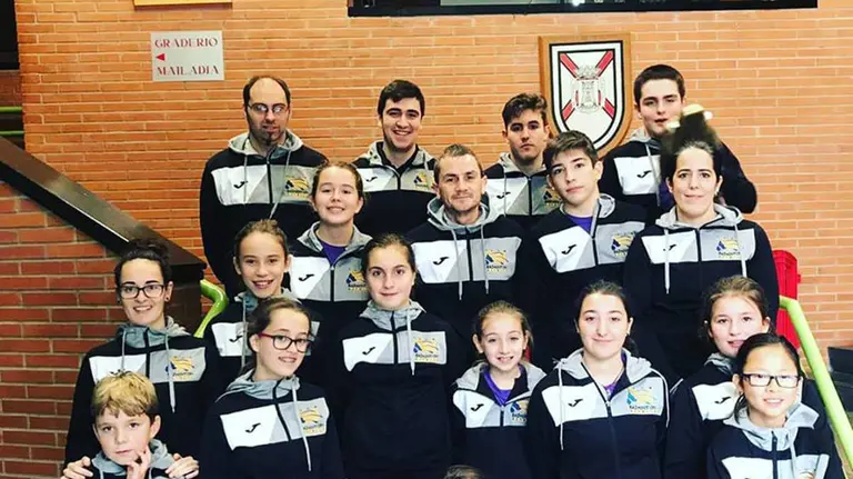 Deportistas del club Bádminton Estella. Cedida.
