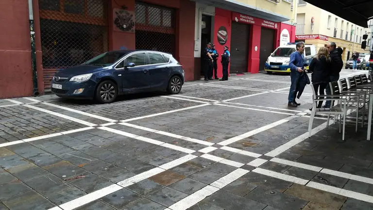 Lugar donde han ocurrido los hechos en la calle San Agustín de Pamplona.