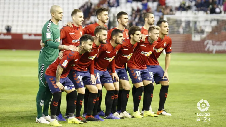 Equipo titular de Osasuna en Albacete. La Liga.