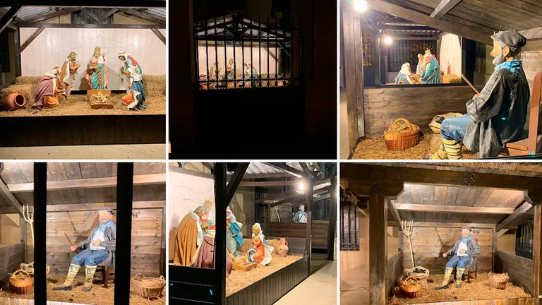 Varias imagenes del Belén y el Olentzero instalado por el Gobierno de Navarra en esta Navidad 2018. NAVARRACOM