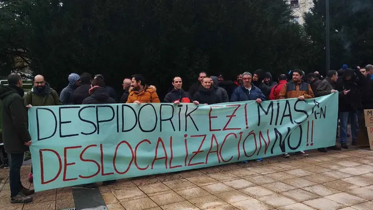 Protesta de los trabajadores de Miasa