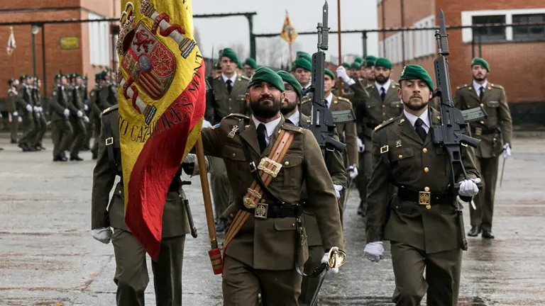 Acto de toma de mando del coronel Manuel Francisco Gambin como jefe del Regimiento de Infantería 'América 66' de Cazadores de Montaña (46). IÑIGO ALZUGARAY