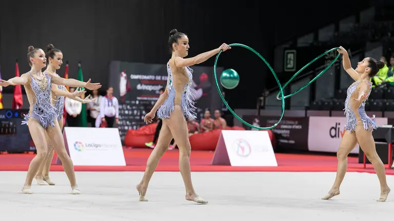 El equipo navarro Alaia Valle de Egüés durante su participación en el Campeonato de España de Gimnasia Rítmica de Conjuntos (18). IÑIGO ALZUGARAY