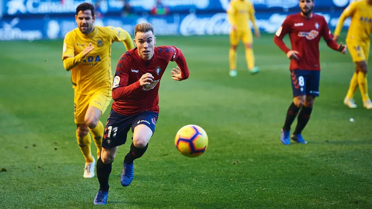 Carlos Clerc en el partido entre Osasuna y Alcorcón. MIGUEL OSÉS.