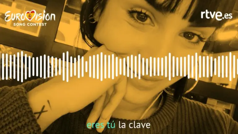 Imagen del vídeo que ilustra La clave, la canción con la que Natalia Lacunza opta en solitario a Eurovisión RTVE
