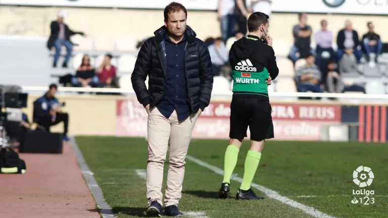 El entrenador de Osasuna, Jagoba Arrasate, durante el encuentro ante el Reus LALIGA 123
