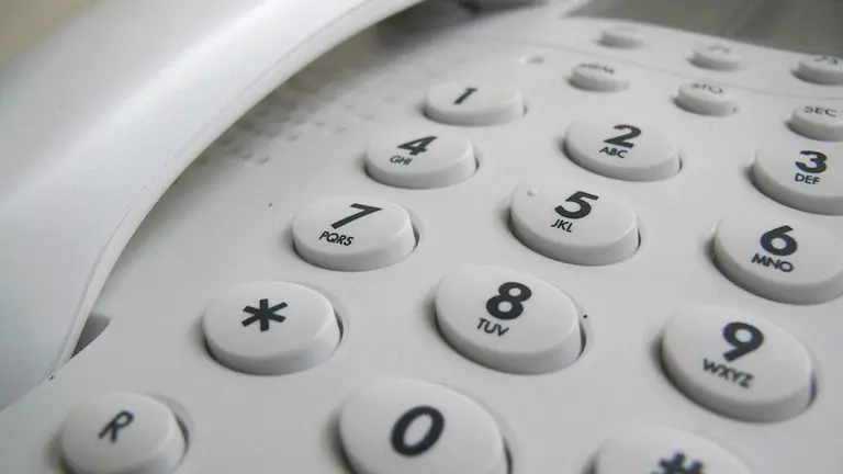 Imagen de archivo de un teléfono fijo