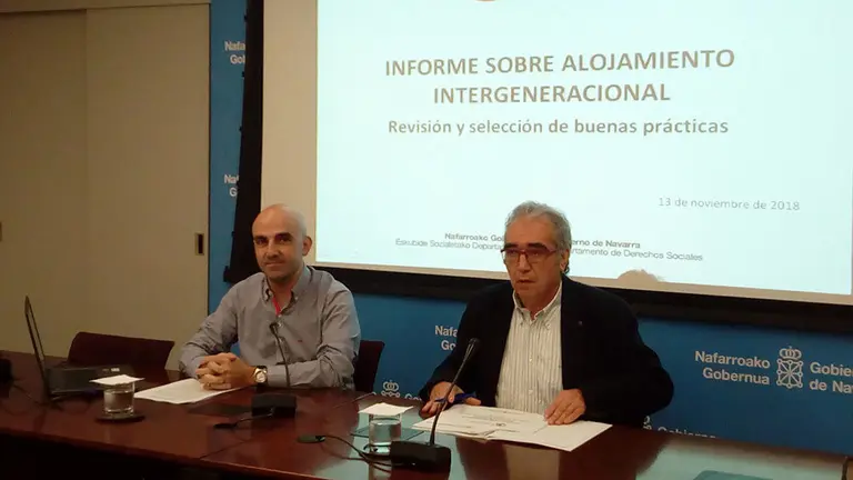 Antidio Martínez de Lizarrondo y Patxi Tuñón en la presentación del informe GN