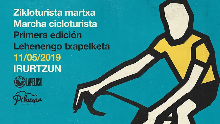 Cartel de la marcha cicloturista organizada en Irurtzun. Cedida.
