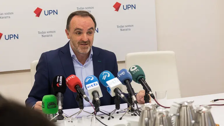 El presidente de UPN, Javier Esparza. IÑIGO ALZUGARAY