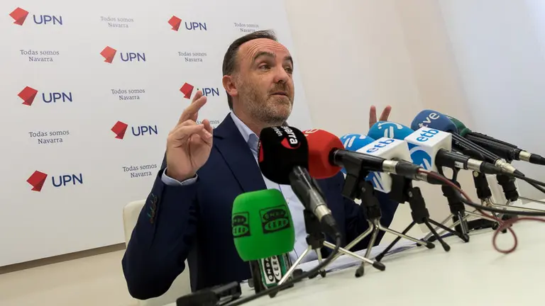 El presidente de UPN, Javier Esparza, analiza los retos de su partido para 2019 (05). IÑIGO ALZUGARAY