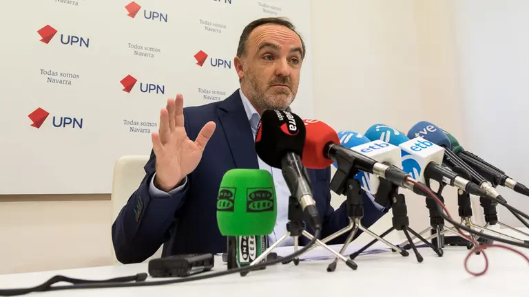 El presidente de UPN, Javier Esparza, analiza los retos de su partido para 2019 (06). IÑIGO ALZUGARAY