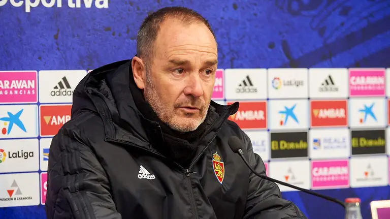 Víctor Fernández dirige al equipo aragonés. Twitter Real Zaragoza.