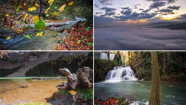 Algunos de los paisajes que aparecen en un nuevo v&iacute;deo creado por Txema Ortiz. CEDIDAS