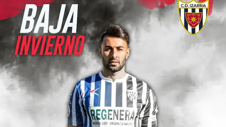 El jugador canario Cristo Díaz abandona el equipo de Estella. Twitter CD Izarra.