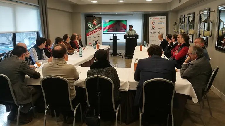 Presentación del proyecto &#34;Somos verdes, somos rojos&#34; en Pamplona. cedida.