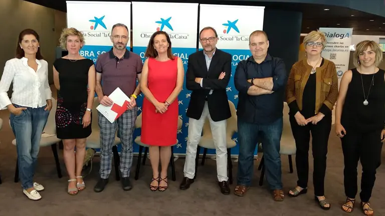 Presentación de las entidades sociales beneficiarias en la convocatoria de discapacidad del año pasado. LA CAIXA