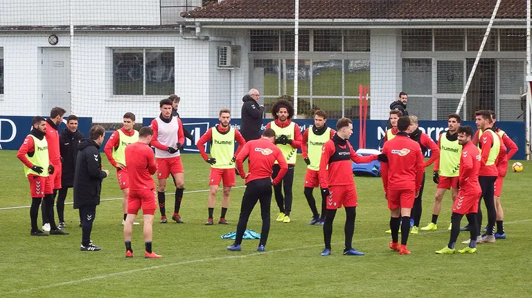 Entrenamiento de osasuna en Tajonar