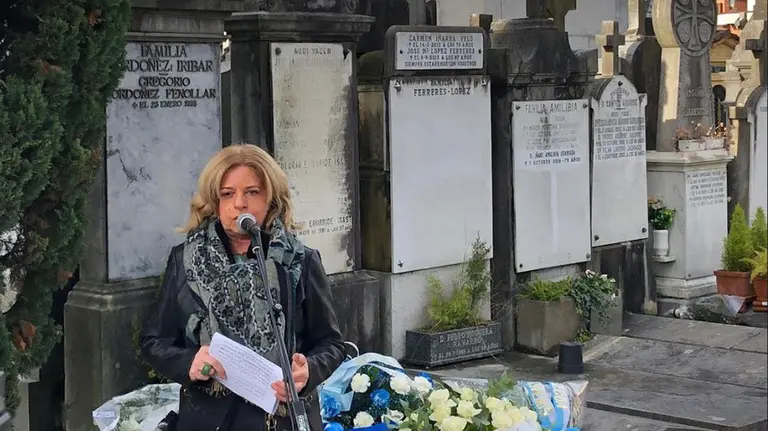 Consuelo Ordóñez, en el acto por el aniversario del asesinato de su hermano CEDIDA