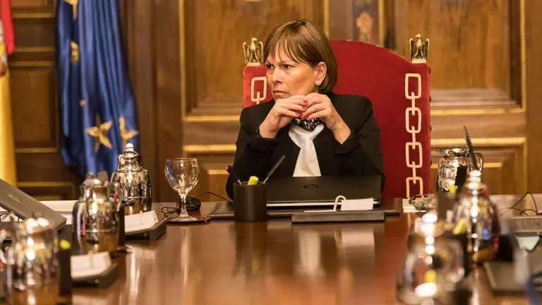 Inicio de la sesión de Gobierno en el salón de sesiones del Palacio de Navarra (17). IÑIGO ALZUGARAY