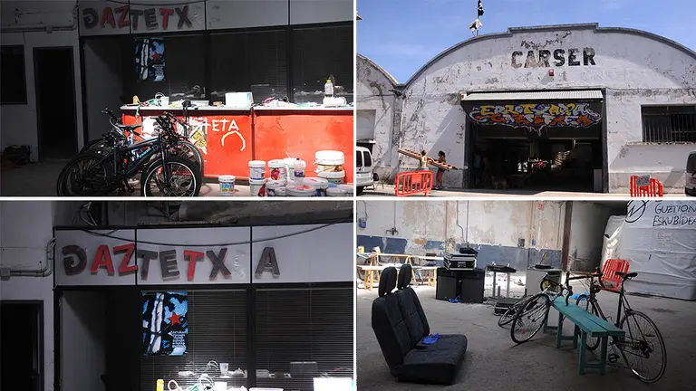 Varias imágenes del edificio okupado en la Rochapea y contra el que Asirón no quiere hacer nada NAVARRACOM