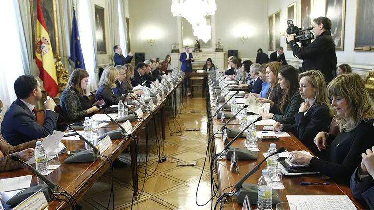 La consejera Ana Ollo en el transcurso de la reunión de la CARUE Foto GOBIERNO DE NAVARRA