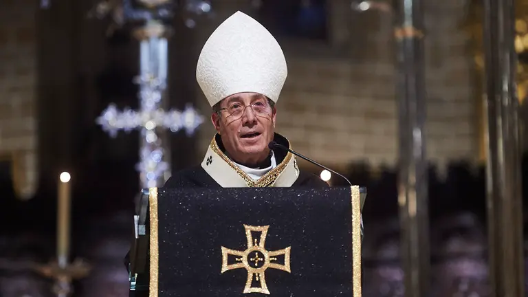 Eucaristía en la Catedral de Pamplona por el Cardenal y arzobispo emérito de Pamplona Fernando Sebastián. MIGUEL OSÉS 13