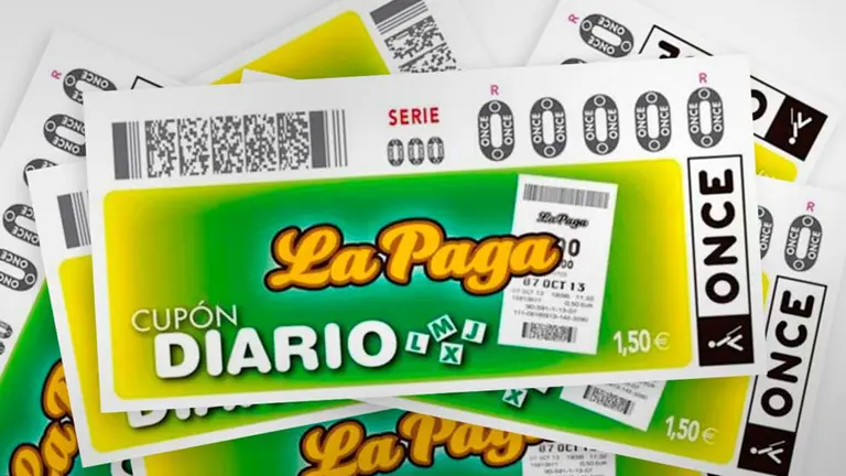 Imagen de archivo del cupón diario de la ONCE. LA ONCE