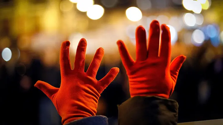 GRAF9300. PAMPLONA, 15/01/2019.- Colectivos feministas durante la concentración convocada hoy en la Plaza Consistorial de la capital navarra, bajo el lema "Ni un paso atrás en igualdad, contra las propuestas en políticas de igualdad y de violencia machista tras la exigencia inicial de Vox de derogar la ley contra la violencia de género en sus negociaciones con el PP por el gobierno andaluz. EFE/ Villar López
