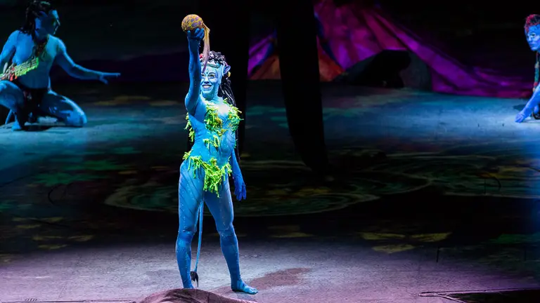 Espectáculo 'Toruk, el primer vuelo' de Cirque du Soleil en el Pabellón Navarra Arena de Pamplona (69). IÑIGO ALZUGARAY