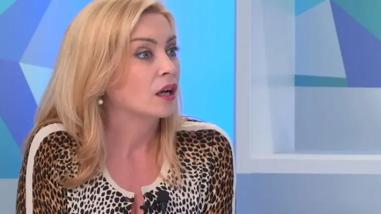 Paloma Zorrilla durante una comparecencia televisiva.  NTB