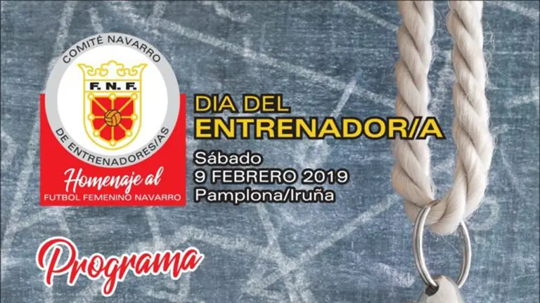 Cartel del día del entrenador navarro de fútbol