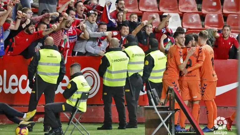 Imagen del Real Sporting - C.A. Osasuna en el estadio El Molinón. LA LIGA123