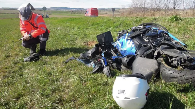 Accidente de tráfico de un motorista en Sansol POLICÍA FORAL