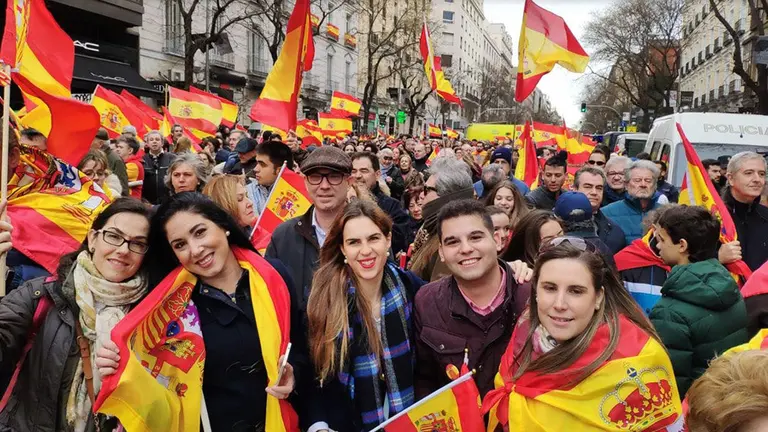 Delegación del PPN en la concentración celebrada en la plaza de Colón CEDIDA